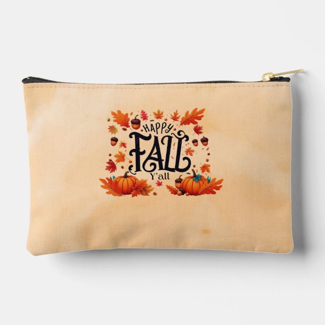 Happy Fall Y'all classic  Accessory Pouch (Back)