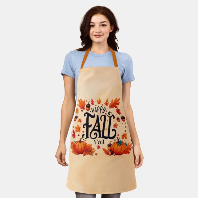 Happy Fall Y'all classic  Apron (Worn)