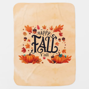 Happy Fall Y'all classic Baby Blanket