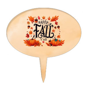 Happy Fall Y'all classic Cake Topper