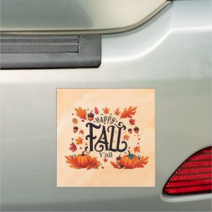 Happy Fall Y'all classic Car Magnet