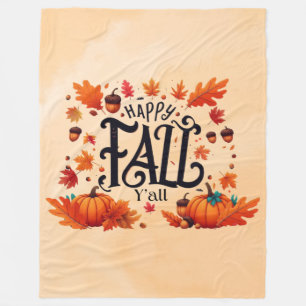 Happy Fall Y'all classic Fleece Blanket