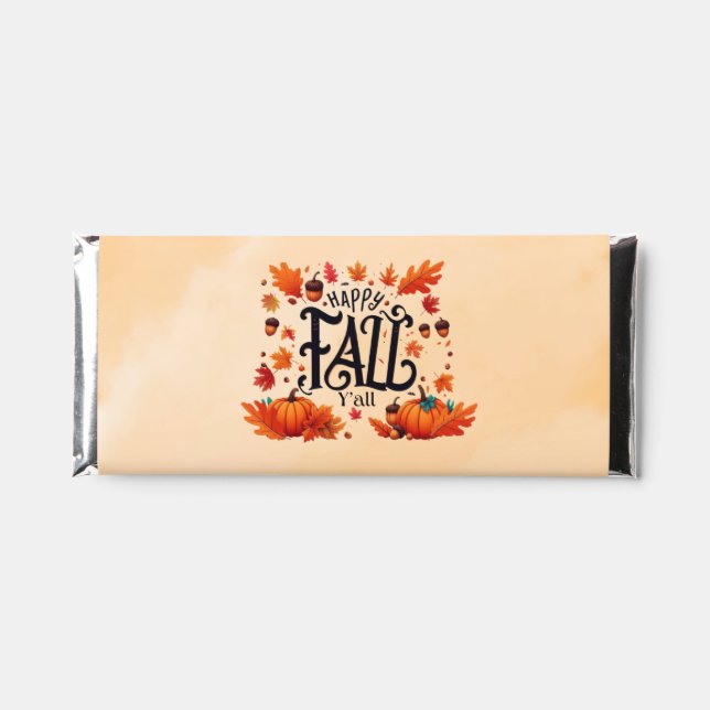 Happy Fall Y'all classic  Hershey Bar Favors (Front)