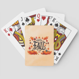 Happy Fall Y'all classic Poker Cards