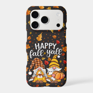 Happy Fall Yall Cute Gnome Pair Clear iPhone 17 Pro Case