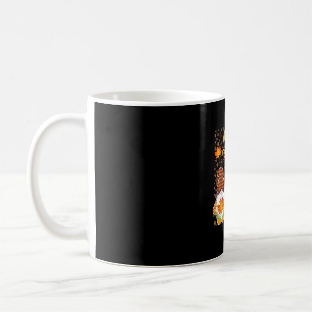 Happy Fall Y'all Cute Gnomes Pumpkin Autumn Tree Coffee Mug (Left)