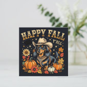 Happy Fall Y'All Dachshund  (Standing Front)
