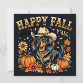 Happy Fall Y'All Dachshund  (Back)