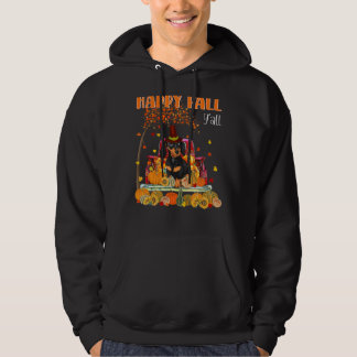 Happy Fall Y'all Dachshund Dog On Truck Pumpkin Fa Hoodie