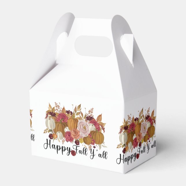 Happy Fall Y'all Favor Boxes (Front Side)