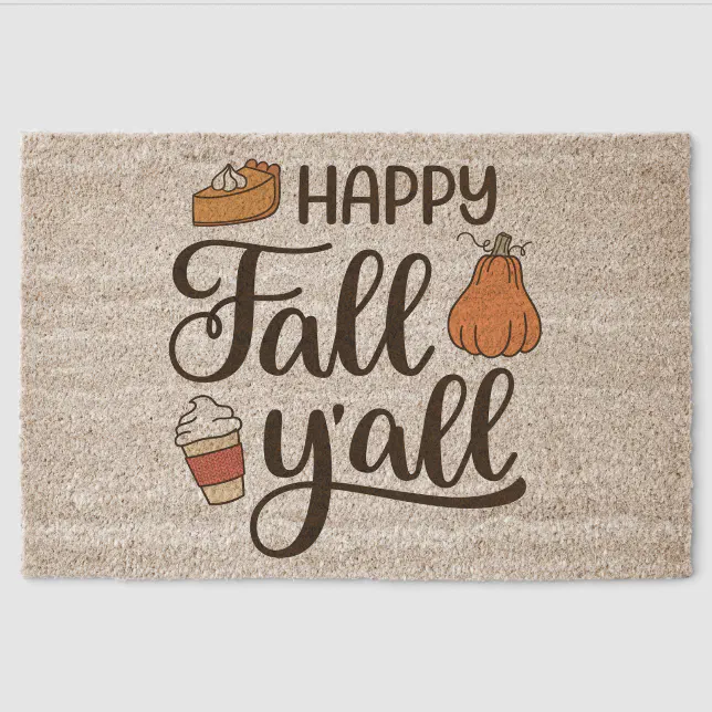 Happy Fall Y'all Fiber Doormat