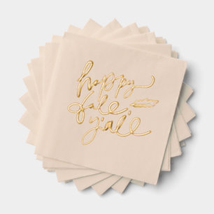 Happy Fall Y'all Foil Napkins