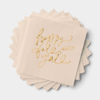 Happy Fall Y'all Foil Napkins