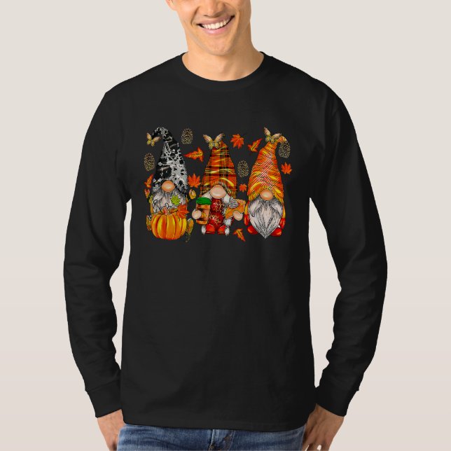 Happy Fall Y'all Gnome Pumpkin Truck Autumn Thanks T-Shirt (Front)