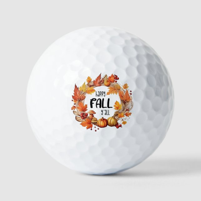 Happy Fall Y'all Golf Balls (Front)