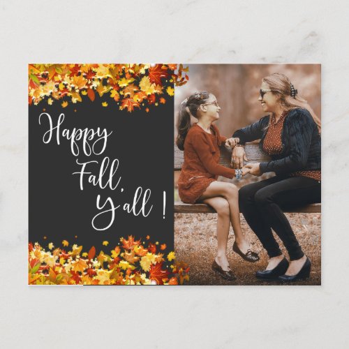 Happy Fall Yall Holiday Postcard