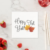 Happy Fall Ya'll It's Autumn Non-Halloween Harvest Paper Napkins (Insitu)