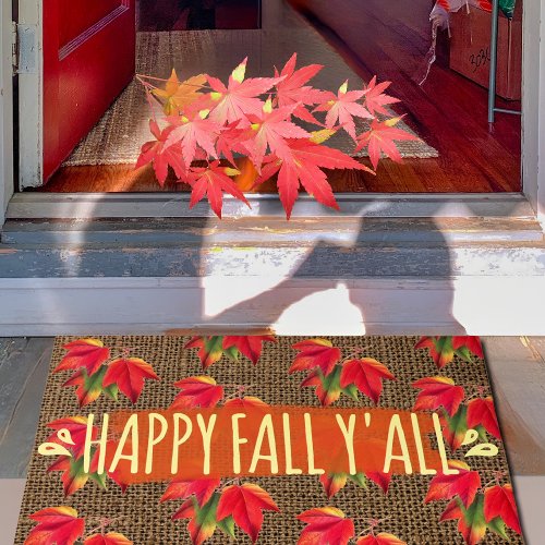 Happy Fall YAll  _Large Door Mat