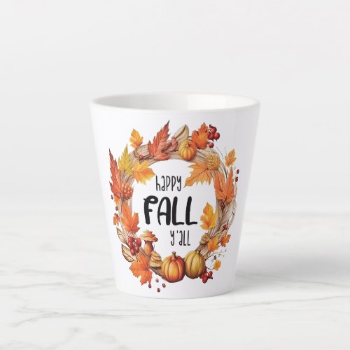 Happy Fall Yall Latte Mug