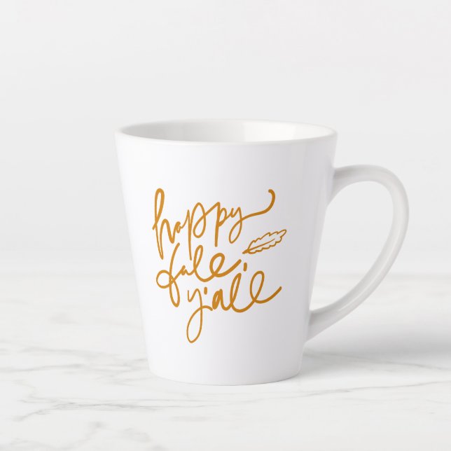 Happy Fall Y'all Latte Mug (Right)