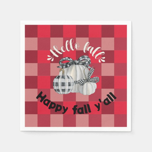 Happy Fall Y'all Napkins (Front)