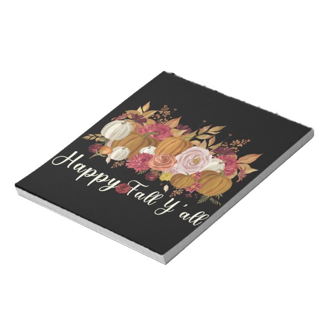 Happy Fall Y'all Notepad (Rotated)