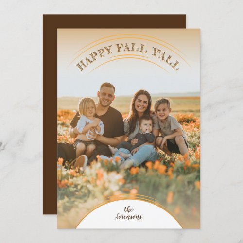Happy Fall Yall Photo Card