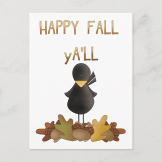 Happy Fall Y'All Postcard