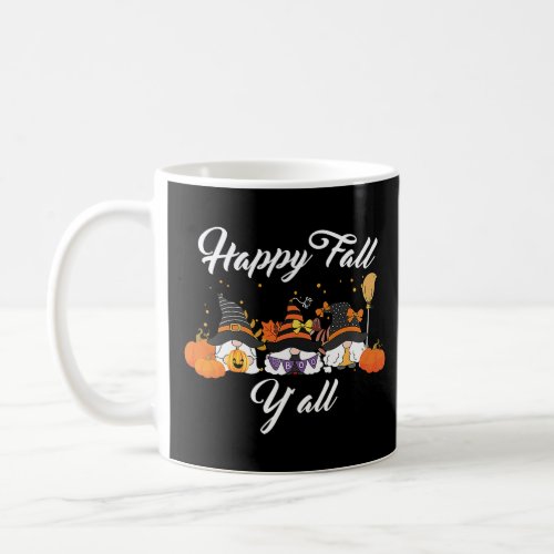 Happy fall yall pumpkin autum gnomes for a autumn coffee mug