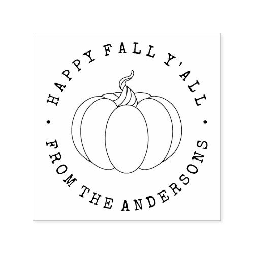 Happy Fall Yall Pumpkin Self_inking Stamp