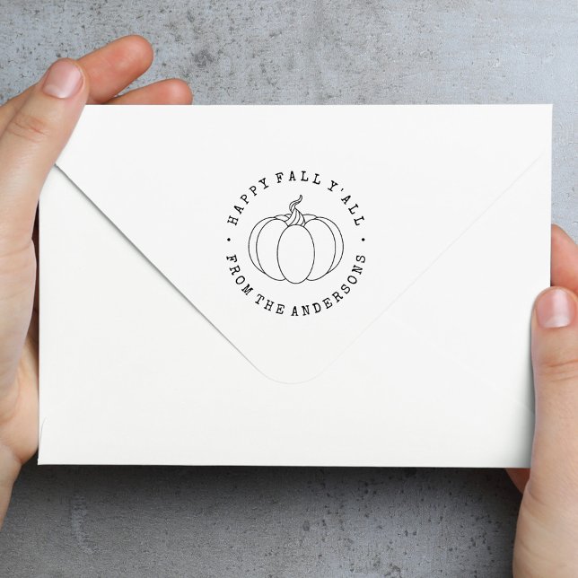 Happy Fall Y'all Pumpkin Self-inking Stamp (Creator Uploaded)