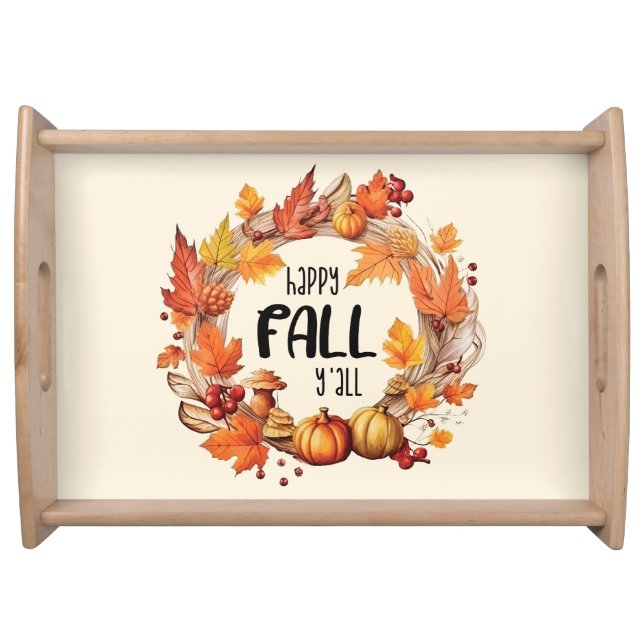Happy Fall Y'all Serving Tray (Front)