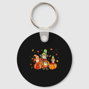 Happy Fall Yall Shirt Buffalo Pumpkin Autumn Gnome Keychain