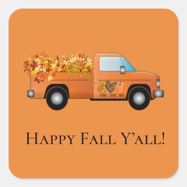 Happy Fall Y'all! Sticker (Front)