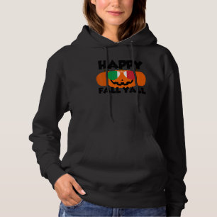 Happy Fall Y'all Thanksgiving Pumpkin Italy Glasse Hoodie