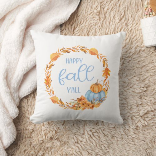 Happy Fall Yall throw pillow
