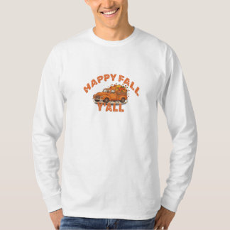 Happy Fall Y'all Vintage Orange Truck Pumpkin Autu T-Shirt