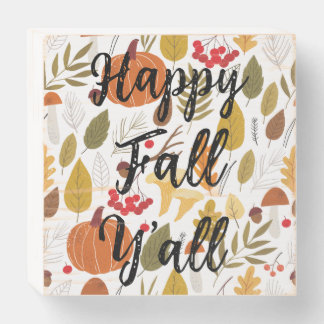 Happy Fall Y'all Wooden Box Sign