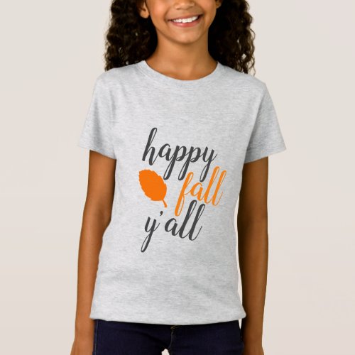 Happy Fall Yall Youth Kids T_Shirt