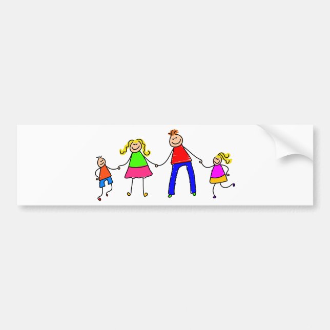 Happy Family Bumper Sticker (Front)