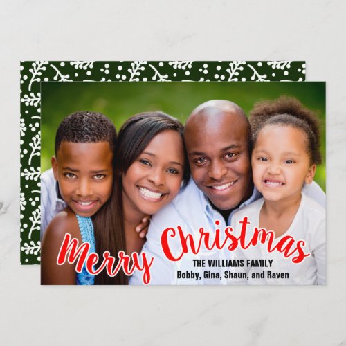 Happy Family Holidays Photo Christmas Card