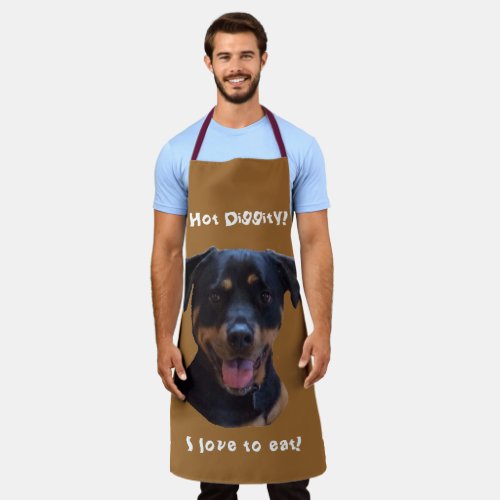 Happy Family_loving Rottweiler  Apron