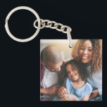Happy Family of Three Keychain<br><div class="desc">Leave your house but take your loved ones with you, thanks to this customizable keychain. There’s nothing in the world that’s as important as family, and you’ll never forget that fact with this heart-warming photo keychain. It’s easy to adapt and edit with your own images, and the acrylic material is...</div>