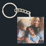 Happy Family of Three Keychain<br><div class="desc">Leave your house but take your loved ones with you, thanks to this customizable keychain. There’s nothing in the world that’s as important as family, and you’ll never forget that fact with this heart-warming photo keychain. It’s easy to adapt and edit with your own images, and the acrylic material is...</div>