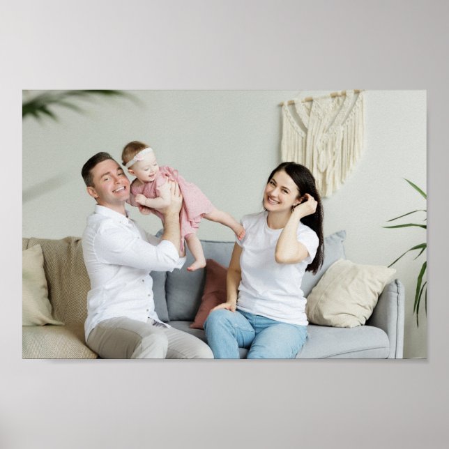 Happy Family Personalized Custom Photo  Poster (Front)