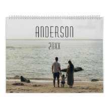 Happy family personalized cute photo calendar