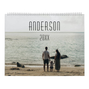 Happy family personalized cute photo calendar