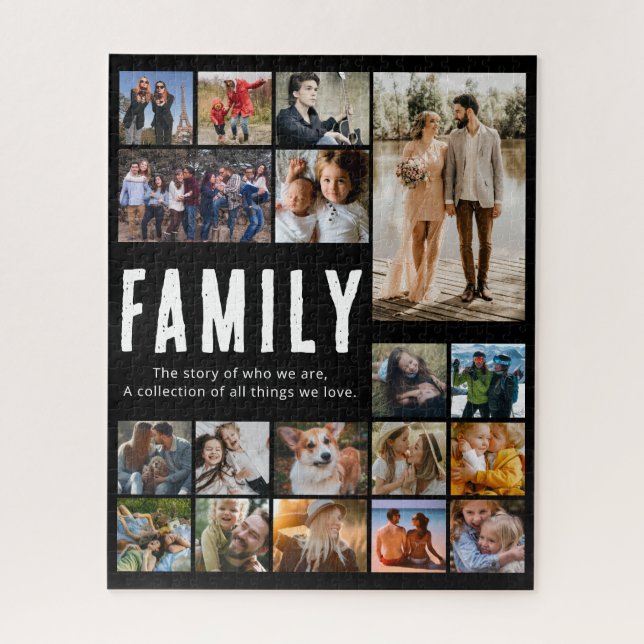 Happy Family Photo Collage Jigsaw Puzzle (Vertical)