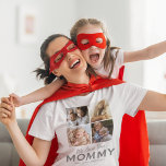 Happy Family Photo Mommy T-Shirt<br><div class="desc">Cute mom t-shirt featuring 4 precious family photos,  the words "we love you mommy",  and the kids names. Perfect for any special occasions,  birthdays,  christmas,  or mother's day! Photo tip: Crop your photos into squares before uploading ensuring subject is in the centre for best results.</div>