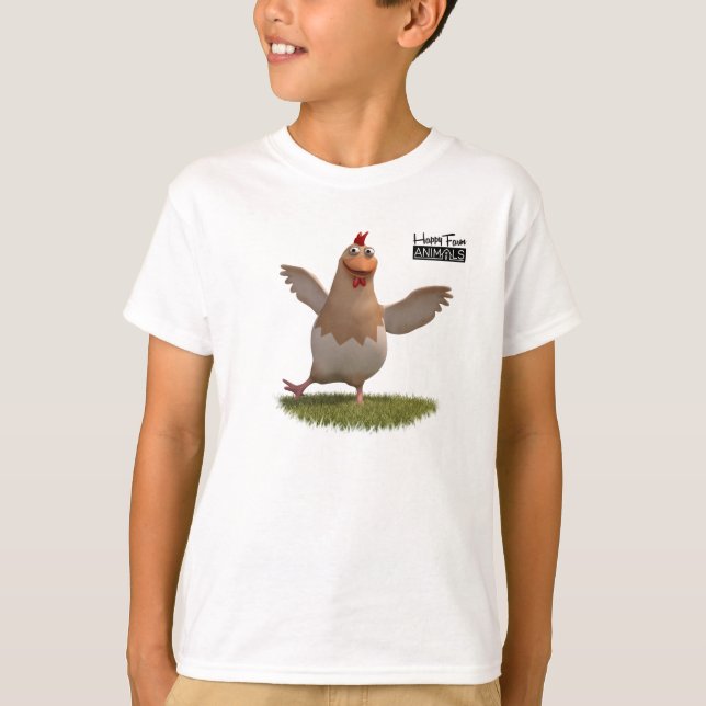Happy Farm Animal Chicken _Isaak T-Shirt (Front)